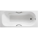 Чугунная ванна MALIBU с хромированными ручками  160х75  (бел) 7.2310.G.000.R
