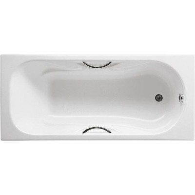 Чугунная ванна Roca Haiti с хромированными ручками  140х75  (бел) 7.2331.G.000.0