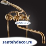 Смеситель для ванны двухвентильный  Elghansa Retro (Bronze) 2702754-Bronze