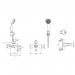  Смеситель для ванны с душем Bravat Drop F64898C-B/D244C