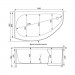 Акриловая ванна Aquanet Augusta 170x90 L