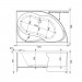 Акриловая ванна Aquanet Graciosa 150x90 R