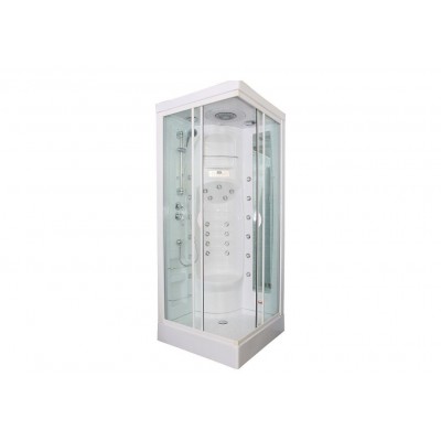 Душевая кабина Aquanet Fiji Cube 90x90 с паром, прозрачное стекло