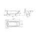 Акриловая ванна Jacob Delafon Patio 150x70 E6810RU-CP без гидромассажа