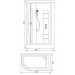 Душевая кабина Aquanet Hawaii 122x76 R, прозрачное стекло