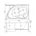 Акриловая ванна Aquanet Graciosa 150x90 L