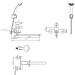  Смеситель для ванны с душем Bravat Drop F64898C-LB/D244C