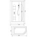 Душевая кабина Aquanet Hawaii 122x76 L, прозрачное стекло