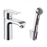 Смеситель с гигиеническим душем Hansgrohe Metris 31285000